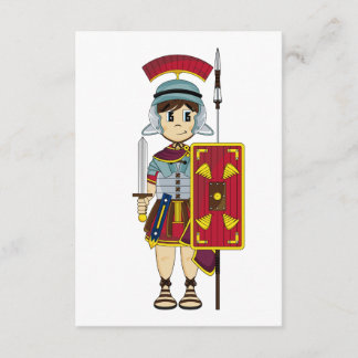 Cute Roman Soldier RSVP Card
