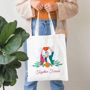 Cute romance couples Tote Bag