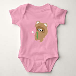 Cute Romantic Beaver Baby Bodysuit