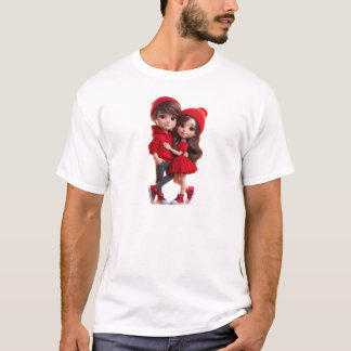 Cute Romantic Couple T-Shirt – Valentine Love 