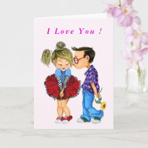 Cute Romantic Couple Valentine's Day Card