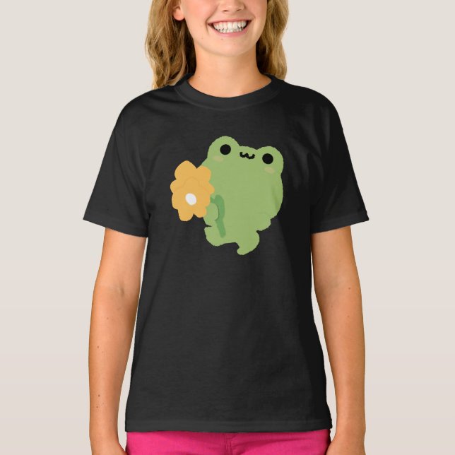 Cute Romantic Frog T-Shirt (Front)