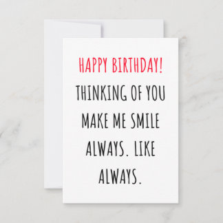Cute romantic happy birthday card