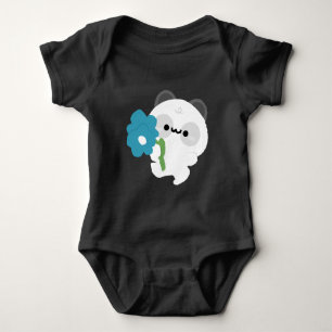 Cute Romantic Panda Baby Bodysuit