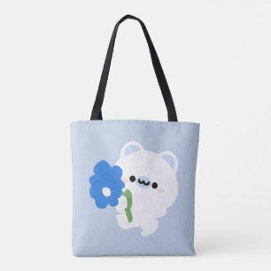 Cute Romantic Polar Bear Tote Bag