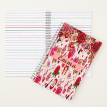 Cute Romantic Red & Pink Watercolor Love Pattern