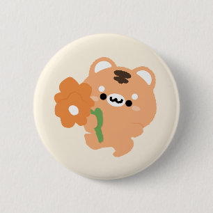 Cute Romantic Tiger 2 Inch Round Button