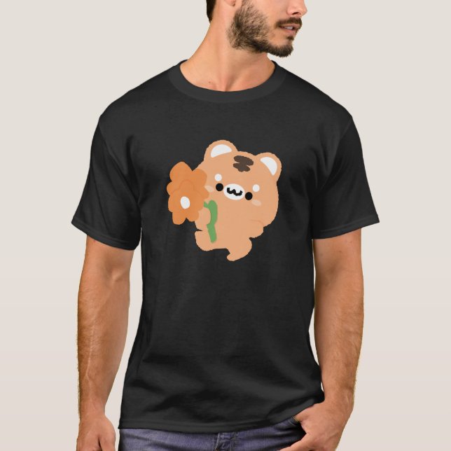 Cute Romantic Tiger T-Shirt (Front)