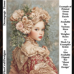 Cute Romantic Winter Floral Female FM5R Decoupage Tissue Paper
