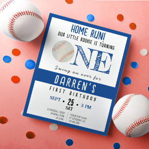 Cute Rookie Baseball Budget Boy 1st Birthday