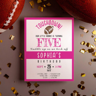 Cute Rookie Football Budget Girl Birthday