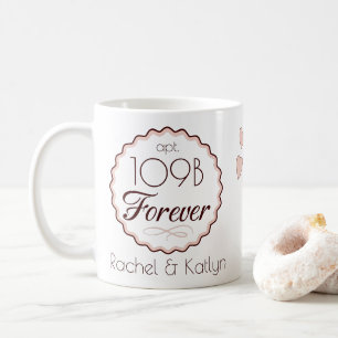 Cute Roommate Gift "Apt # Forever" Photo Coffee Mug