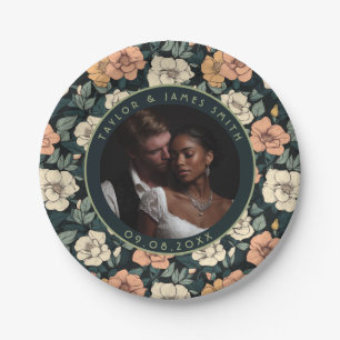 Cute Rose Beach Wedding Plates For Wedding Thank U