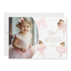 Cute rose Bow Ballerina Anniversaire Carte de reme