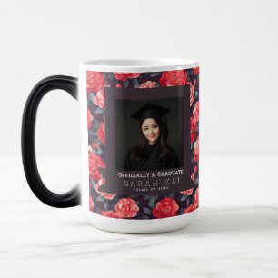 Cute Rose Flower Certified Engineer Magic Mug