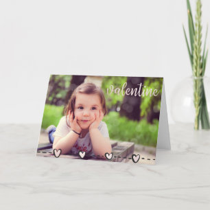 Cute Rose Gold Be Our Valentine Custom Photo Holiday Card
