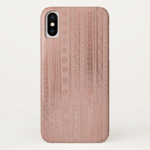 Cute Rose Gold Foil Boho Tribal Pattern Case-Mate iPhone Case
