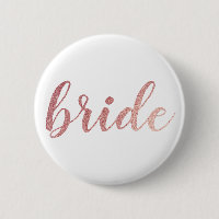 Cute Rose Gold Glitter Bride