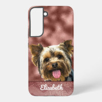 Cute Rose Gold Pink Yorkie Dog Name Pretty Chic