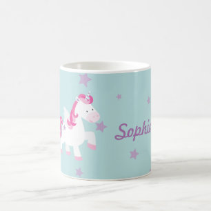 Cute Rose Personnalisé Magique Unicorn Mug