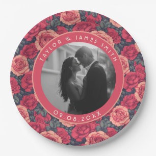 Cute Rose Wedding Plates For Reception 