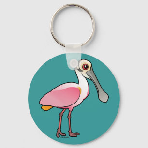 Cute Roseate Spoonbill Keychain