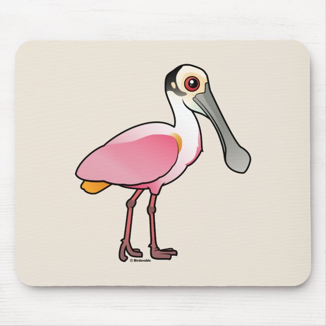 Cute Roseate Spoonbill Mouse Pad (Front)