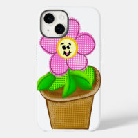 Cute Rosy Posy Potted Flower Case-Mate iPhone Case