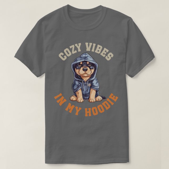 Cute Rottweiler Dog T-Shirt (Design Front)