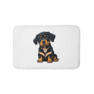 Cute Rottweiler - Gifts for Rottweiler Dog Owners Bath Mat