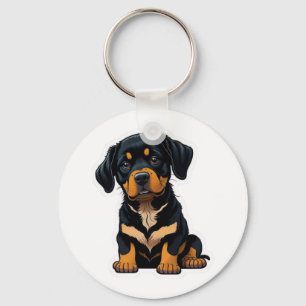 Cute Rottweiler - Gifts for Rottweiler Dog Owners  Keychain