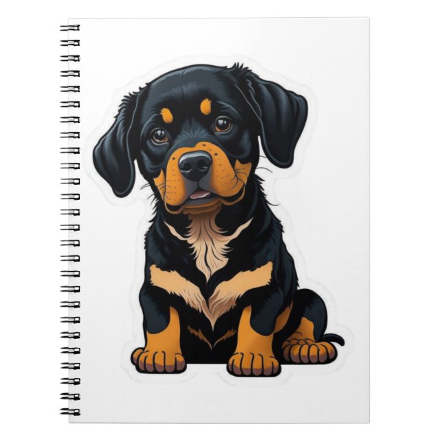 Cute Rottweiler - Gifts for Rottweiler Dog Owners  Notebook (Front)