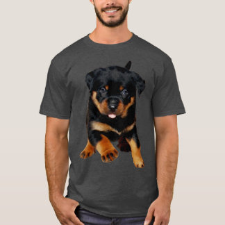 Cute Rottweiler Puppy Running With Tongue Out T-Shirt