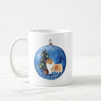 Cute Rough Collie Christmas Céramique Mug