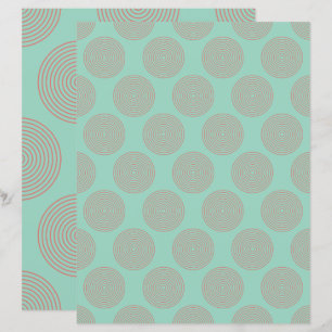 Cute Round Circle Pattern Scrapbook Paper