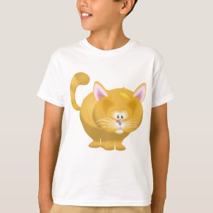 Cute Round Ginger Tabby Cat T-Shirt