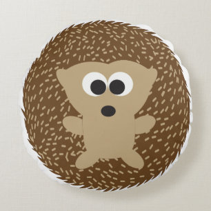 Cute Round Hedgehog Round Pillow