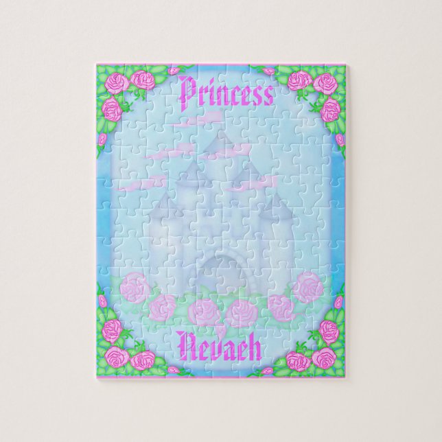 Cute Royal Princess Castle Customizable Puzzle (Vertical)