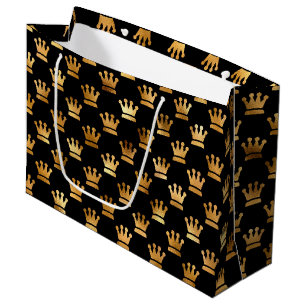 cute royal Princess crown party  Large Gift Bag