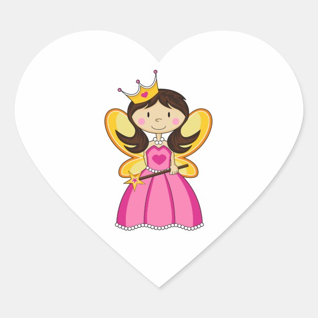 Cute Royal Princess Heart Sticker (Front)