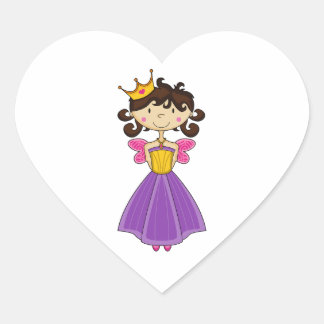Cute Royal Princess Heart Sticker