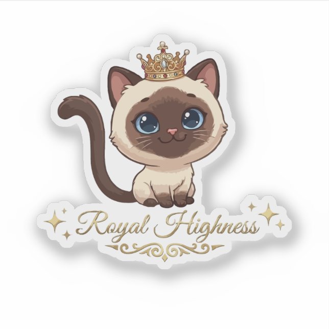  Cute Royal Siamese Cat (Front)