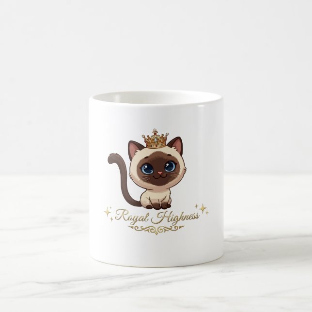  Cute Royal Siamese Cat Coffee Mug (Center)
