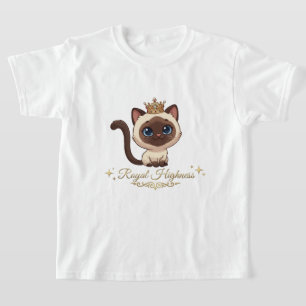 Cute Royal Siamese Cat T-Shirt