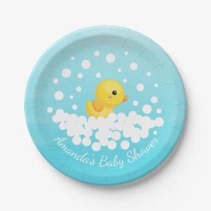 Cute Rubber Duck  Baby Shower 7" Plate