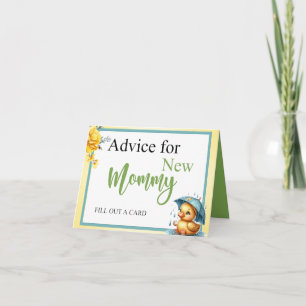 Cute Rubber Duck Baby Shower Advice for Mommy  Card