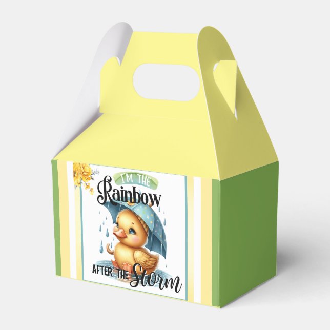 Cute Rubber Duck  Baby Shower  Favor Box (Front Side)