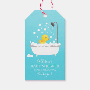 Cute Rubber Duck Baby Shower Favour Gift Tag