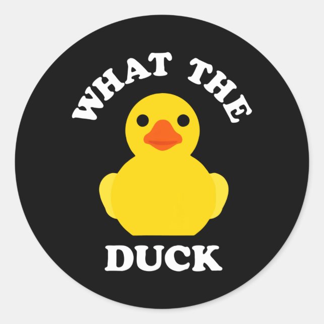Cute Rubber Duck Classic Round Sticker (Front)