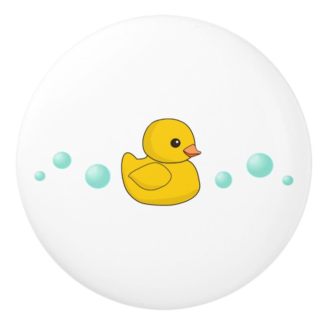 Cute Rubber Duck / duckie / ducky Ceramic Knob (Front)